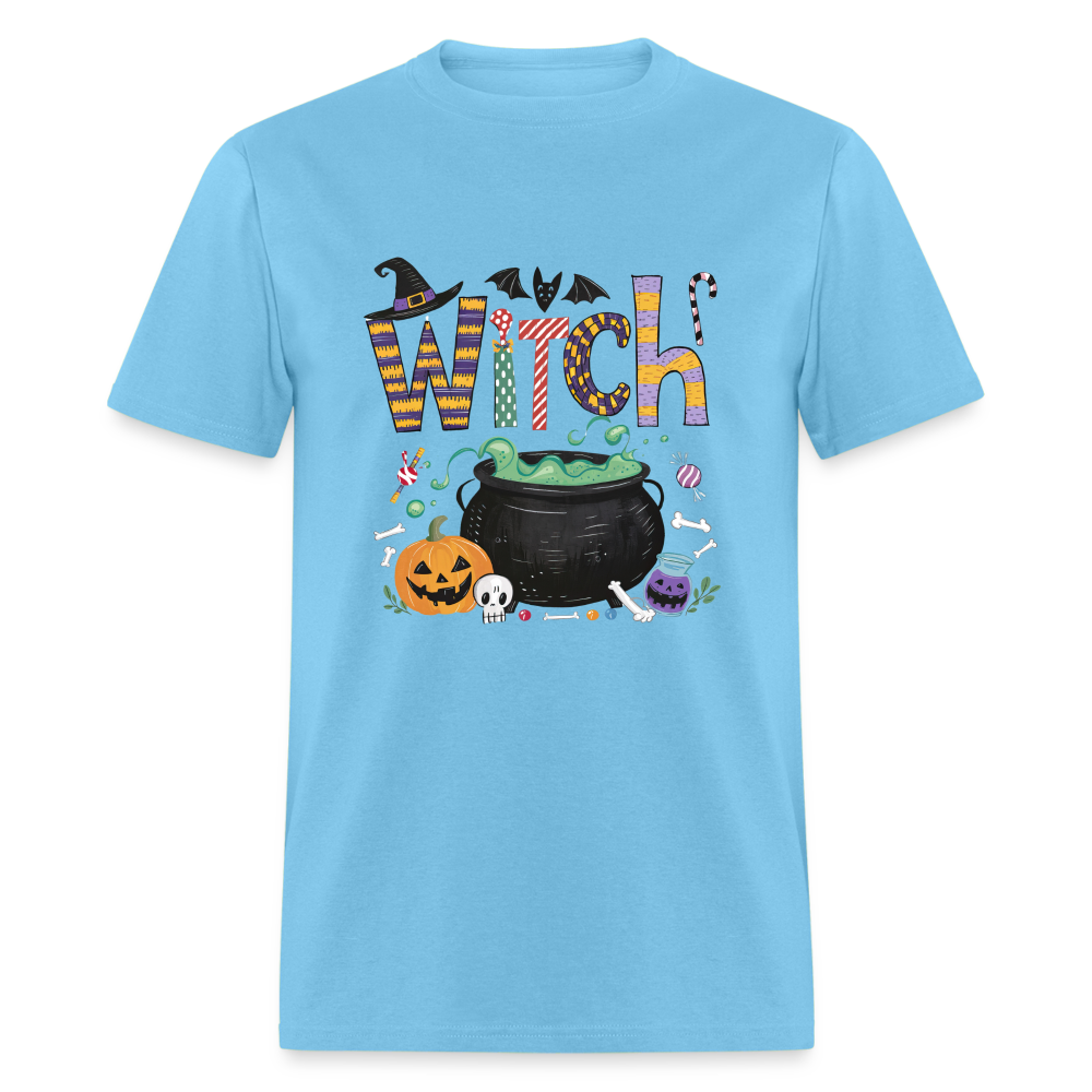 Halloween Witch T-Shirt - aquatic blue