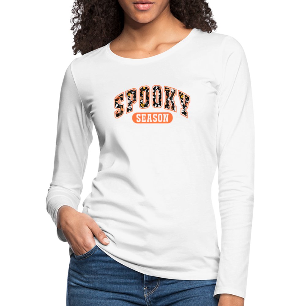 Spooky Season Premium Long Sleeve T-Shirt - white