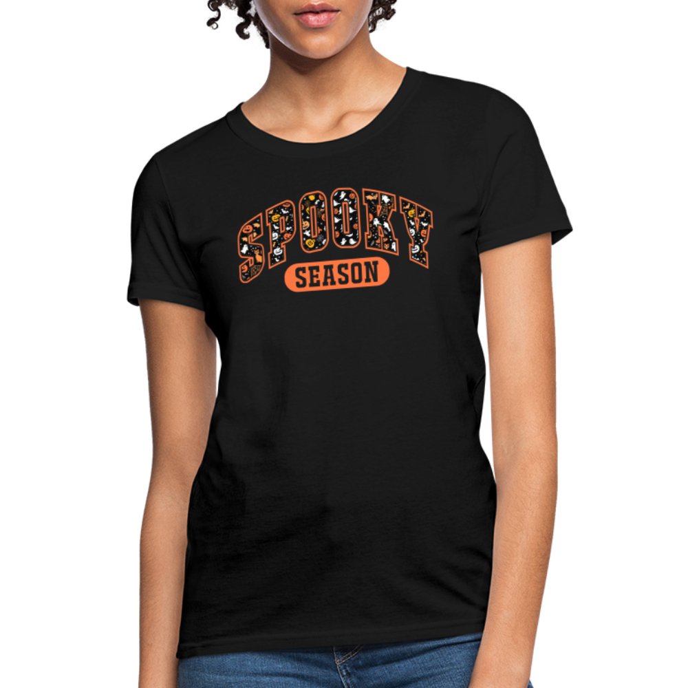 Spooky Season Women's Contoured T-Shirt - black