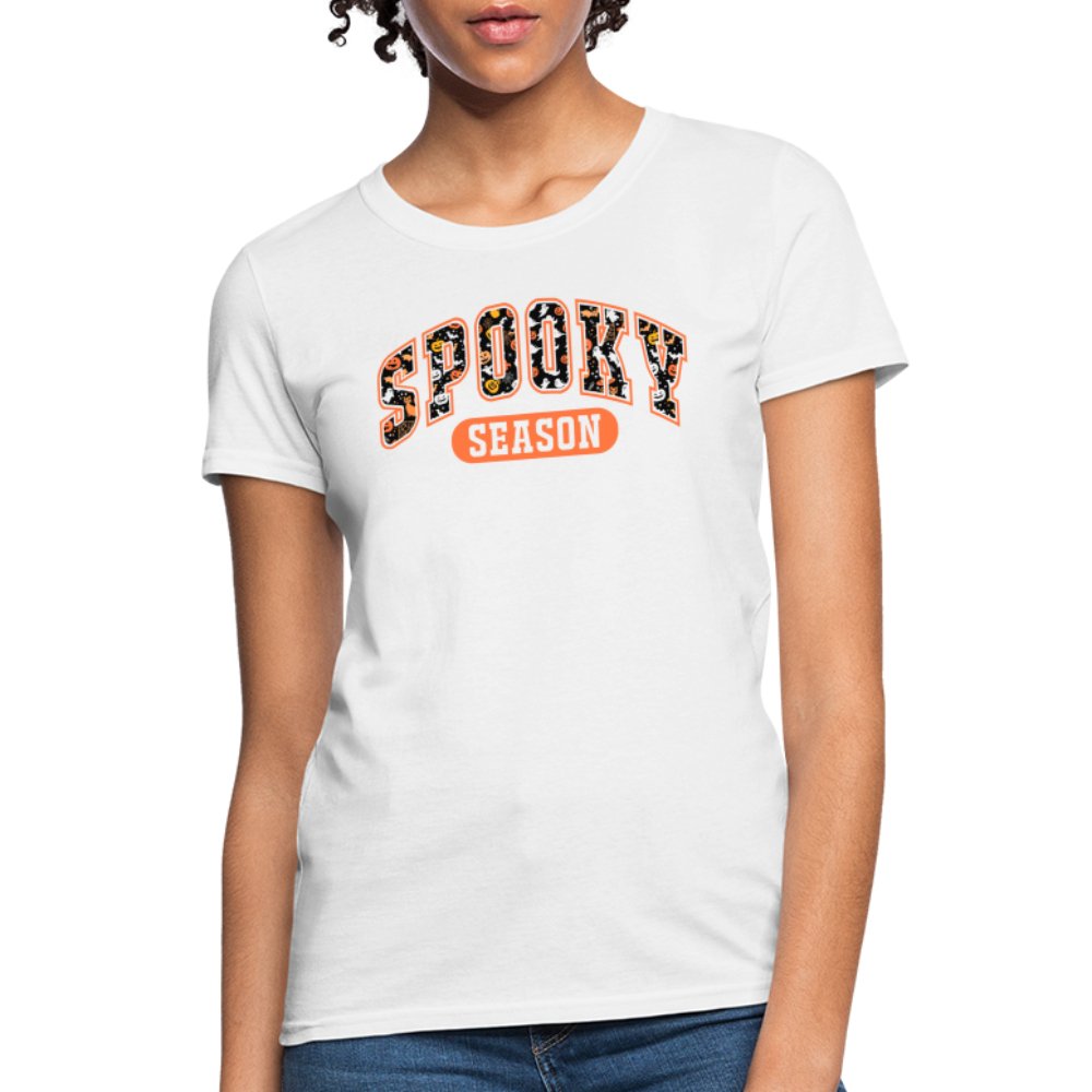 Spooky Season Women's Contoured T-Shirt - white