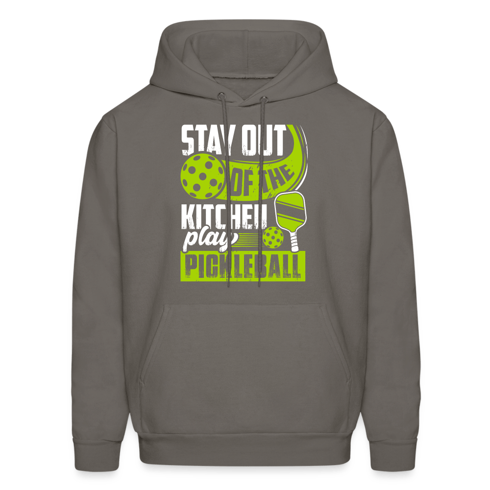 Stay Out Of The Kitchen Play Pickleball Hoodie - asphalt gray