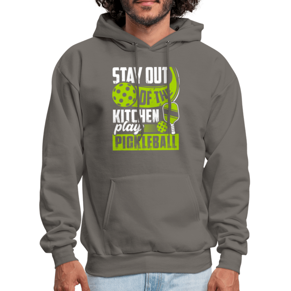 Stay Out Of The Kitchen Play Pickleball Hoodie - asphalt gray