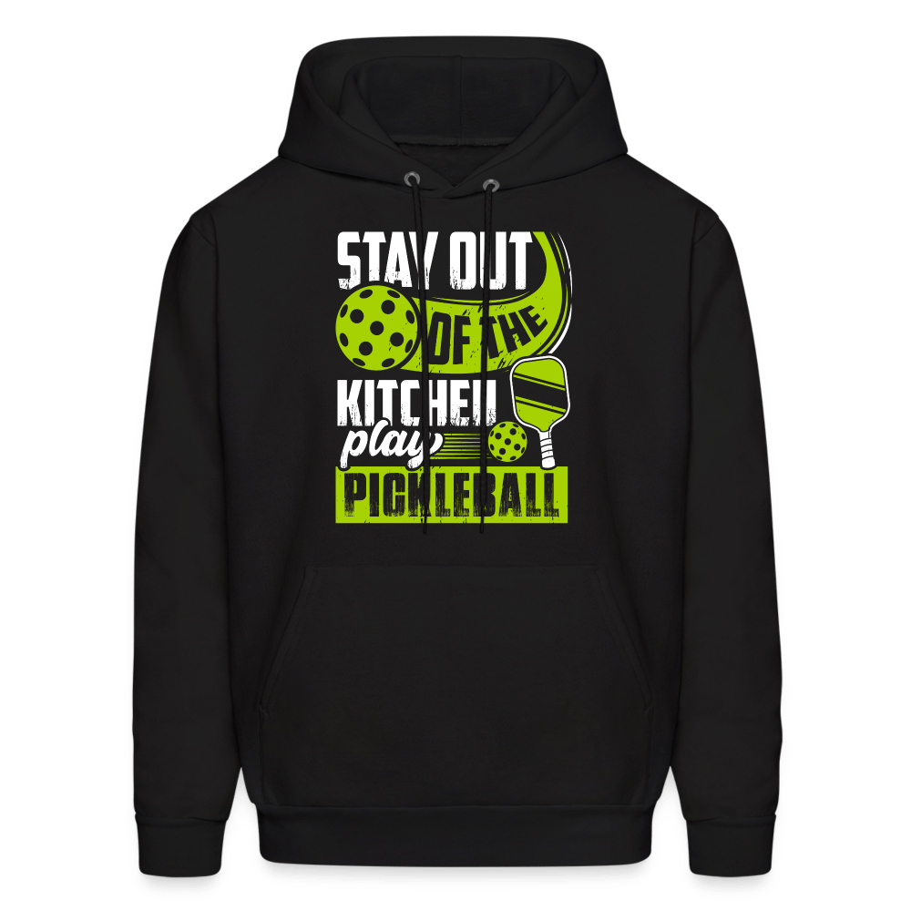 Stay Out Of The Kitchen Play Pickleball Hoodie - black