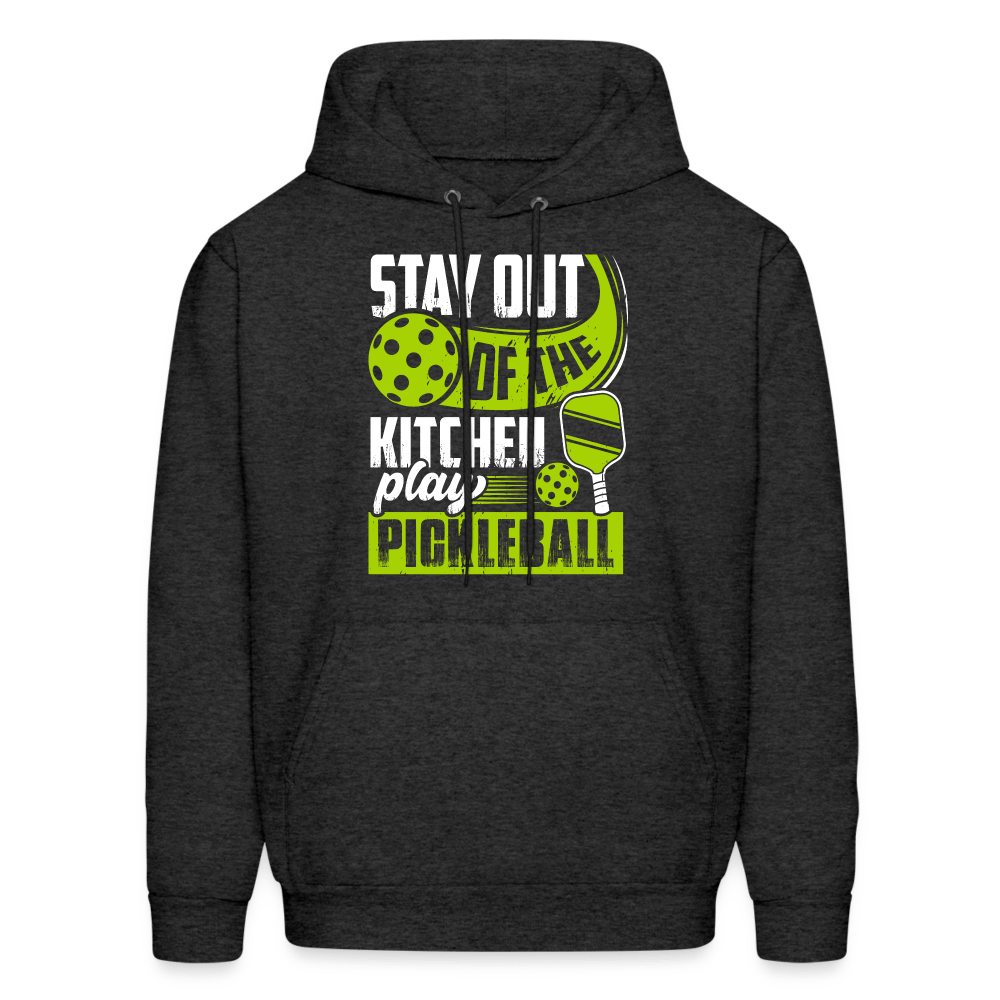 Stay Out Of The Kitchen Play Pickleball Hoodie - charcoal grey