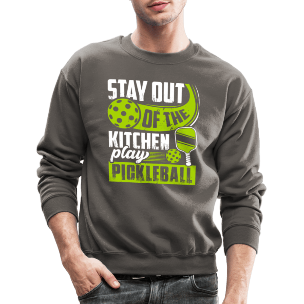 Stay Out Of The Kitchen Play Pickleball Sweatshirt - asphalt gray