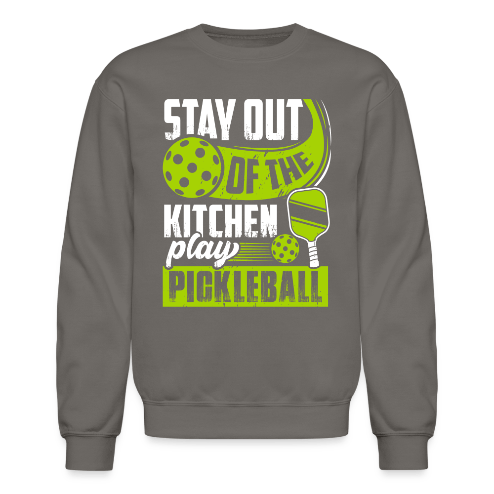 Stay Out Of The Kitchen Play Pickleball Sweatshirt - asphalt gray