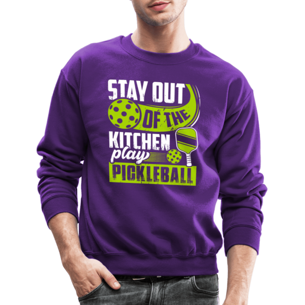 Stay Out Of The Kitchen Play Pickleball Sweatshirt - purple