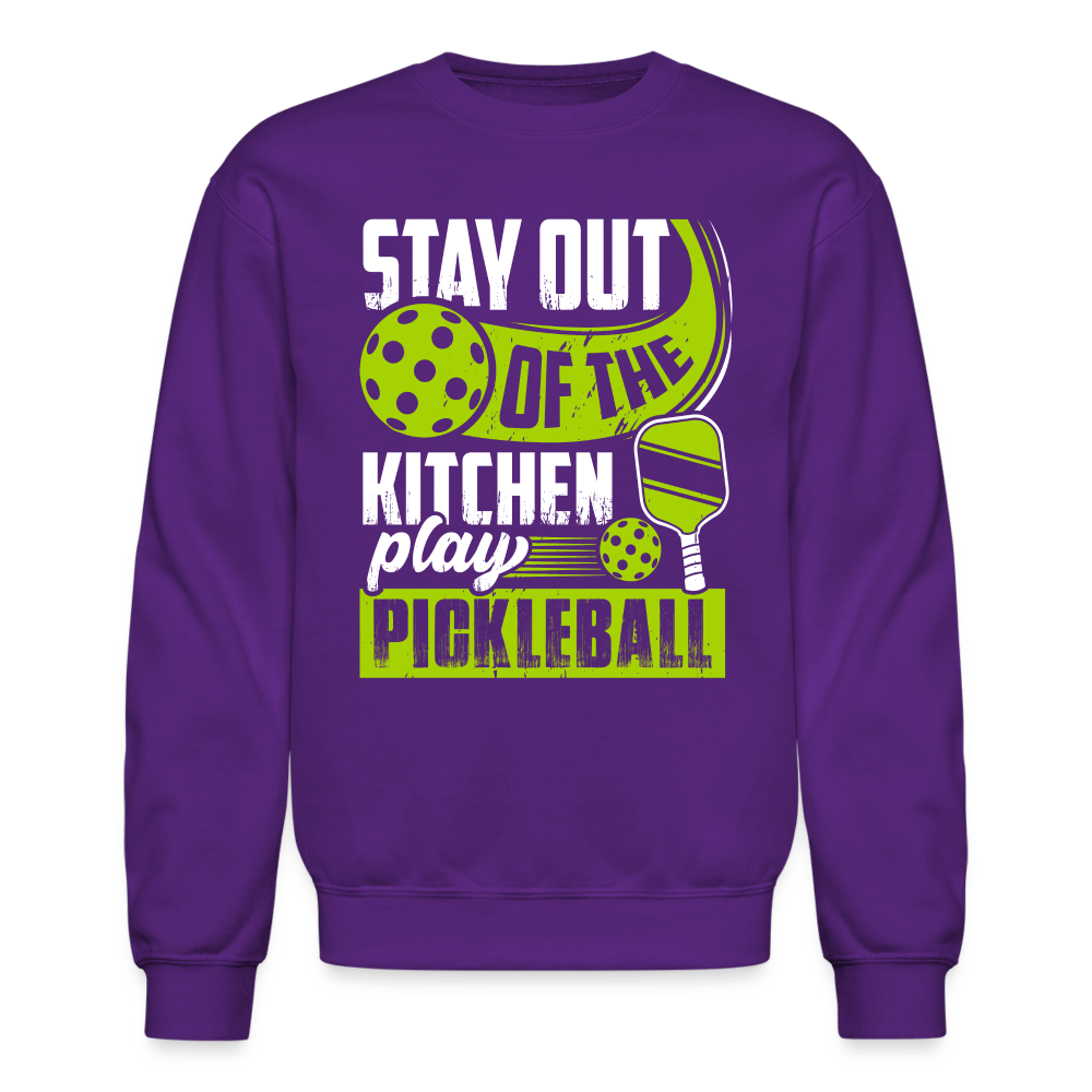 Stay Out Of The Kitchen Play Pickleball Sweatshirt - purple