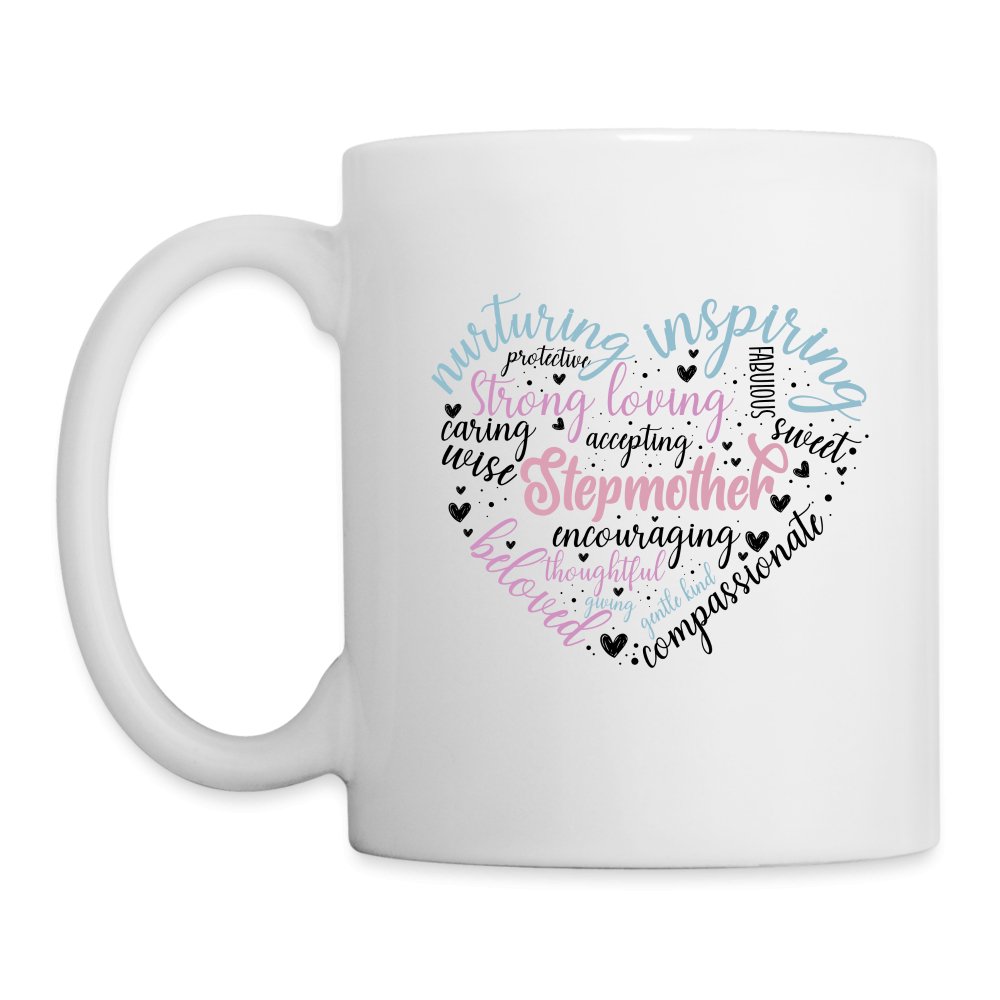 Stepmother Heart Coffee Mug (Word Cloud) - One Size