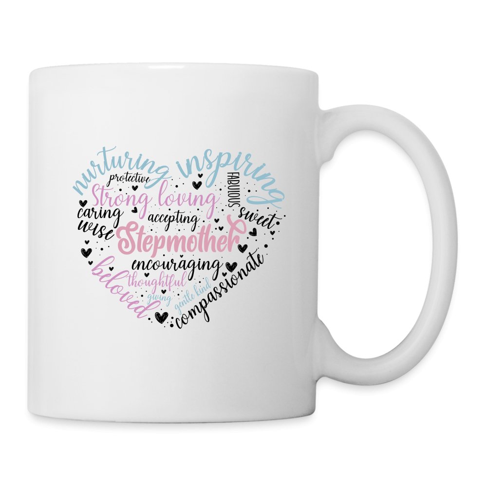 Stepmother Heart Coffee Mug (Word Cloud) - One Size