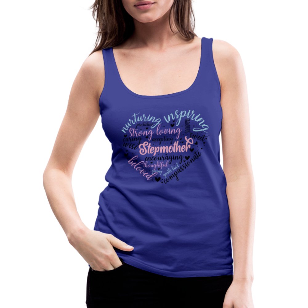 Stepmother Heart Women’s Premium Tank Top (Word Cloud) - red