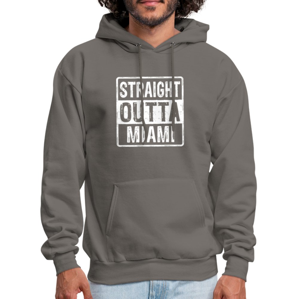 Straight Outta Miami (Florida) Hoodie - asphalt gray