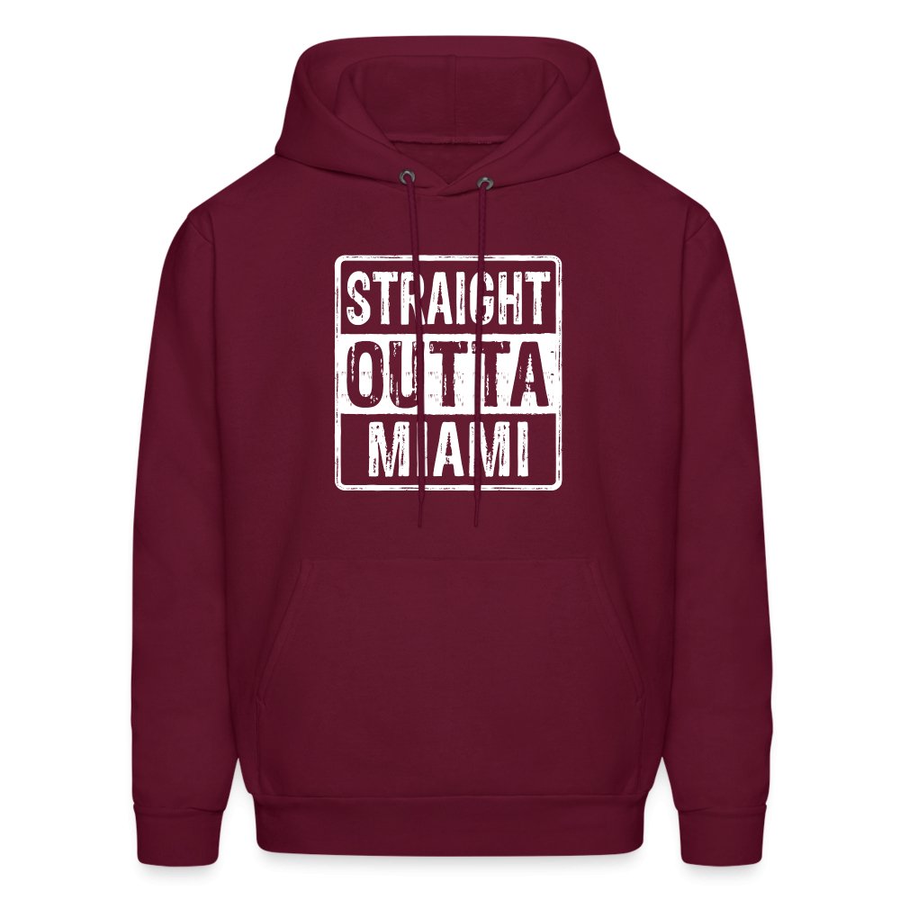 Straight Outta Miami (Florida) Hoodie - burgundy