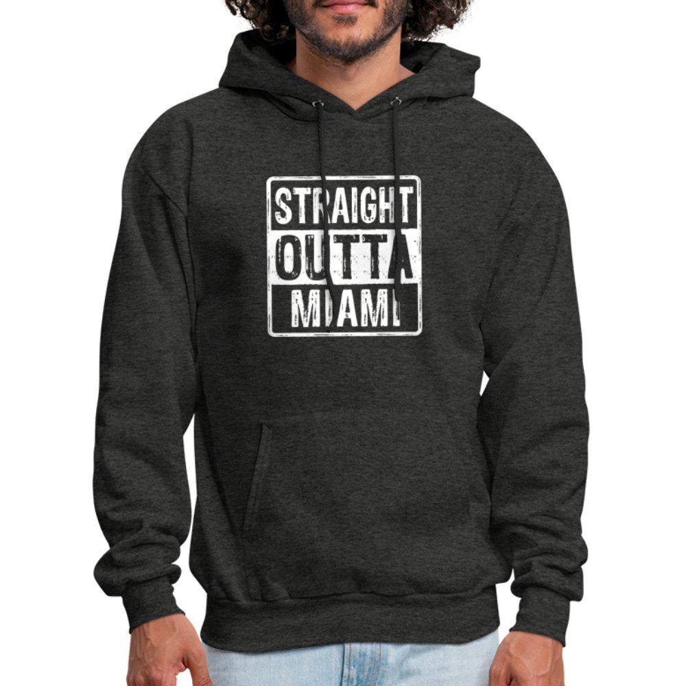 Straight Outta Miami (Florida) Hoodie - charcoal grey