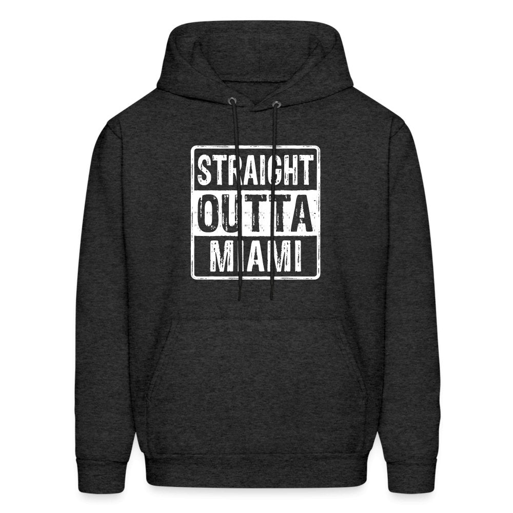 Straight Outta Miami (Florida) Hoodie - charcoal grey