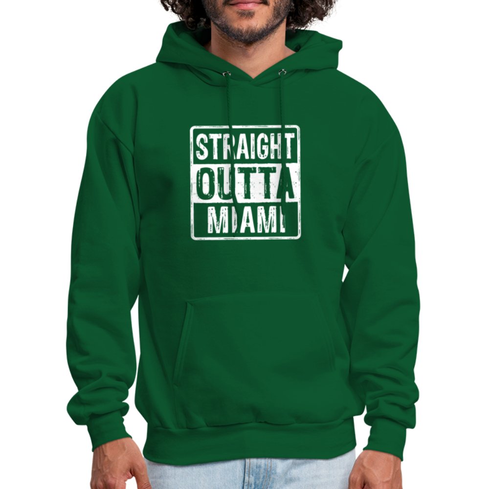 Straight Outta Miami (Florida) Hoodie - forest green