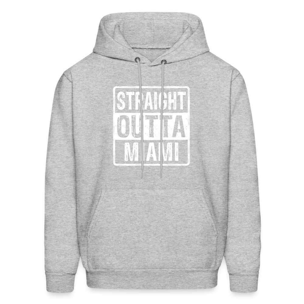 Straight Outta Miami (Florida) Hoodie - heather gray