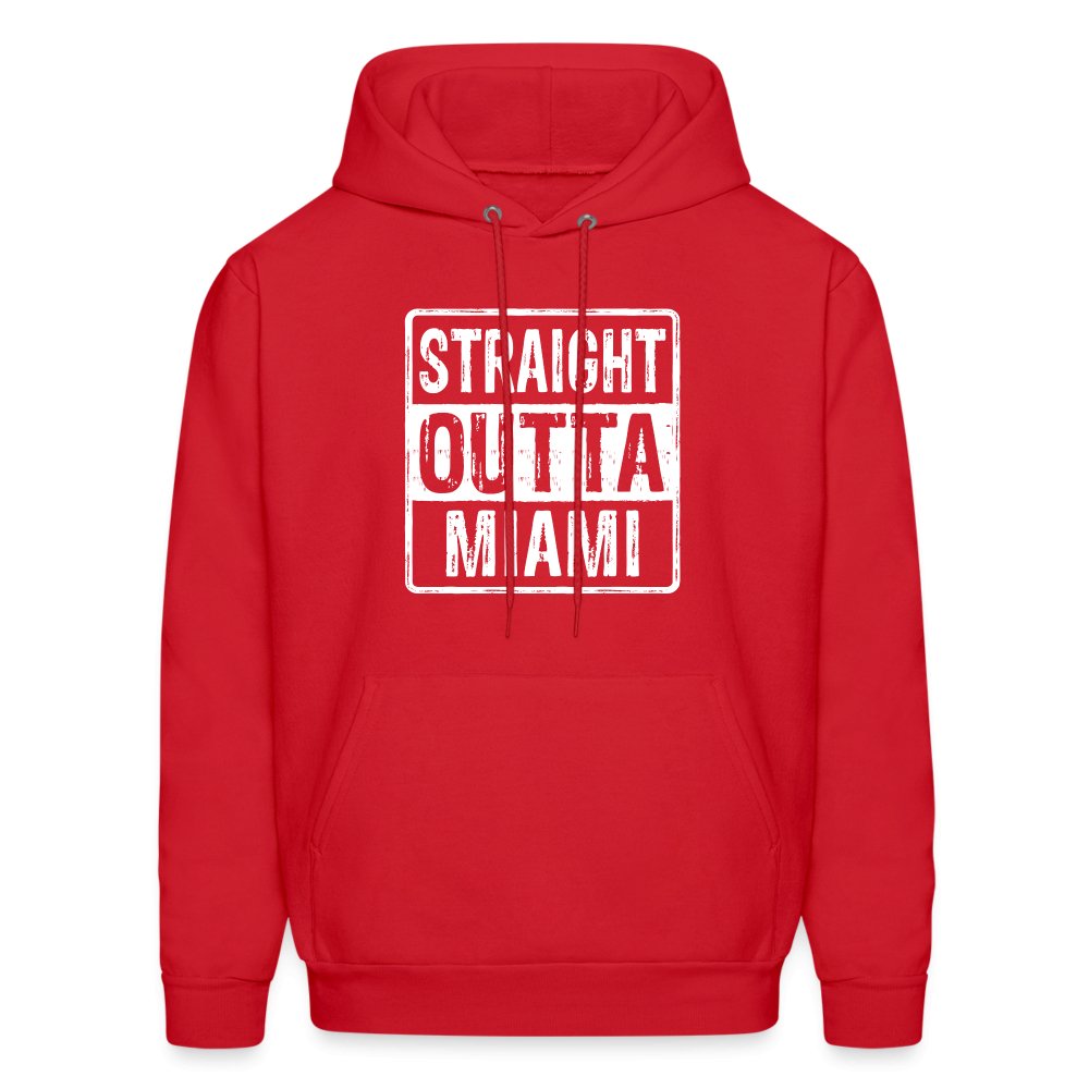 Straight Outta Miami (Florida) Hoodie - red