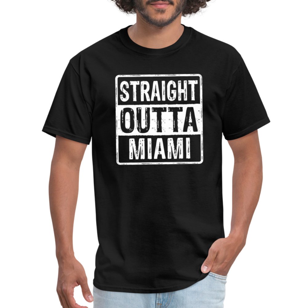 Straight Outta Miami (Florida) T-Shirt - black