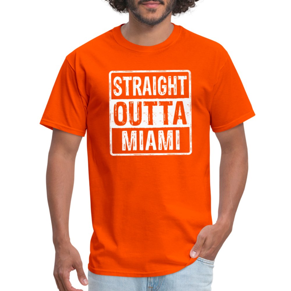 Straight Outta Miami (Florida) T-Shirt - orange