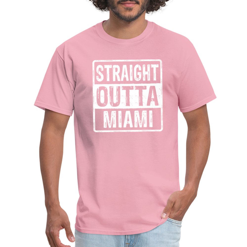 Straight Outta Miami (Florida) T-Shirt - pink