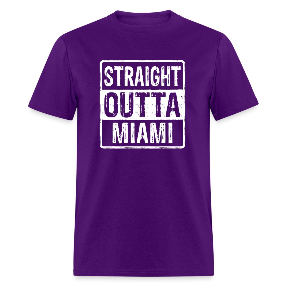 Straight Outta Miami (Florida) T-Shirt - purple