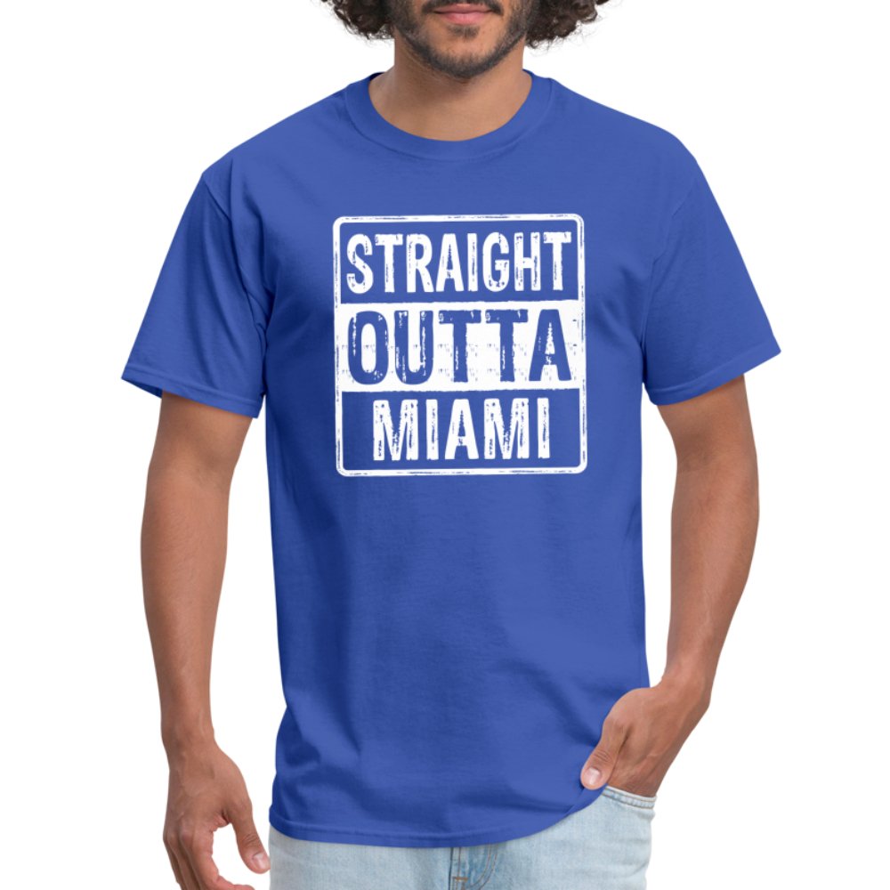 Straight Outta Miami (Florida) T-Shirt - royal blue