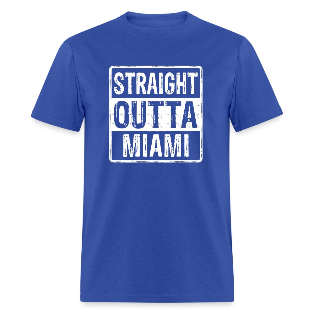 Straight Outta Miami (Florida) T-Shirt - royal blue