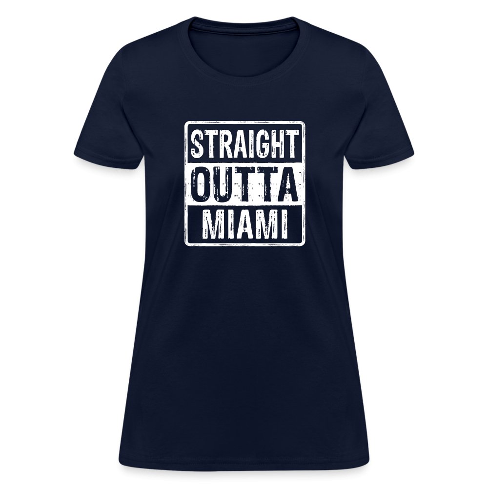 Straight Outta Miami (Florida) Women's T-Shirt - navy