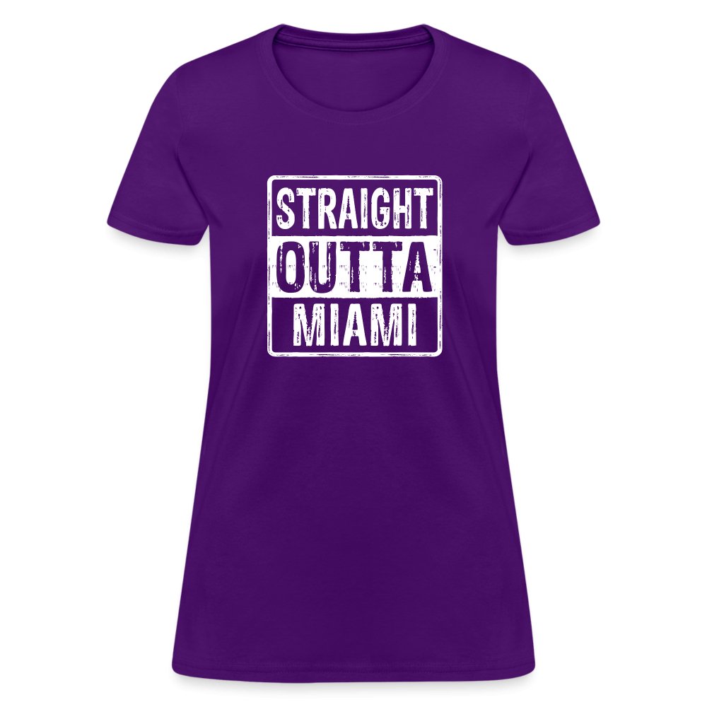 Straight Outta Miami (Florida) Women's T-Shirt - purple