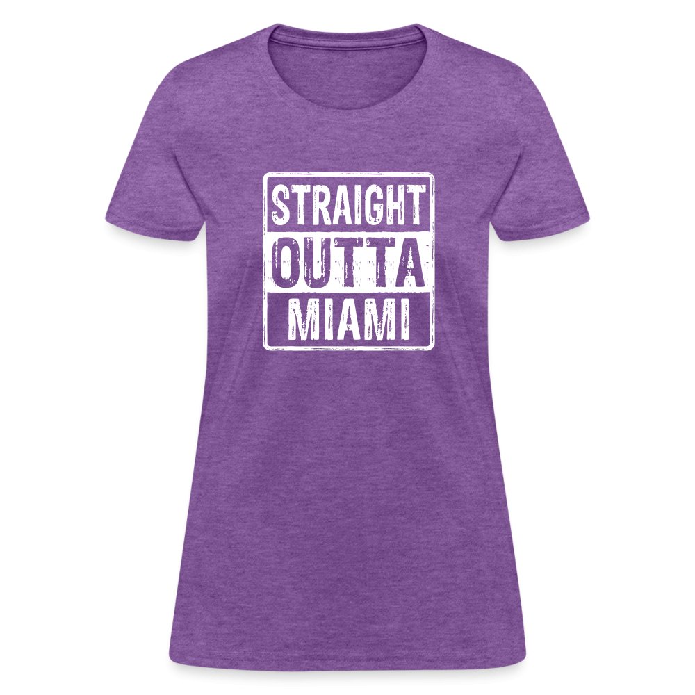 Straight Outta Miami (Florida) Women's T-Shirt - purple heather