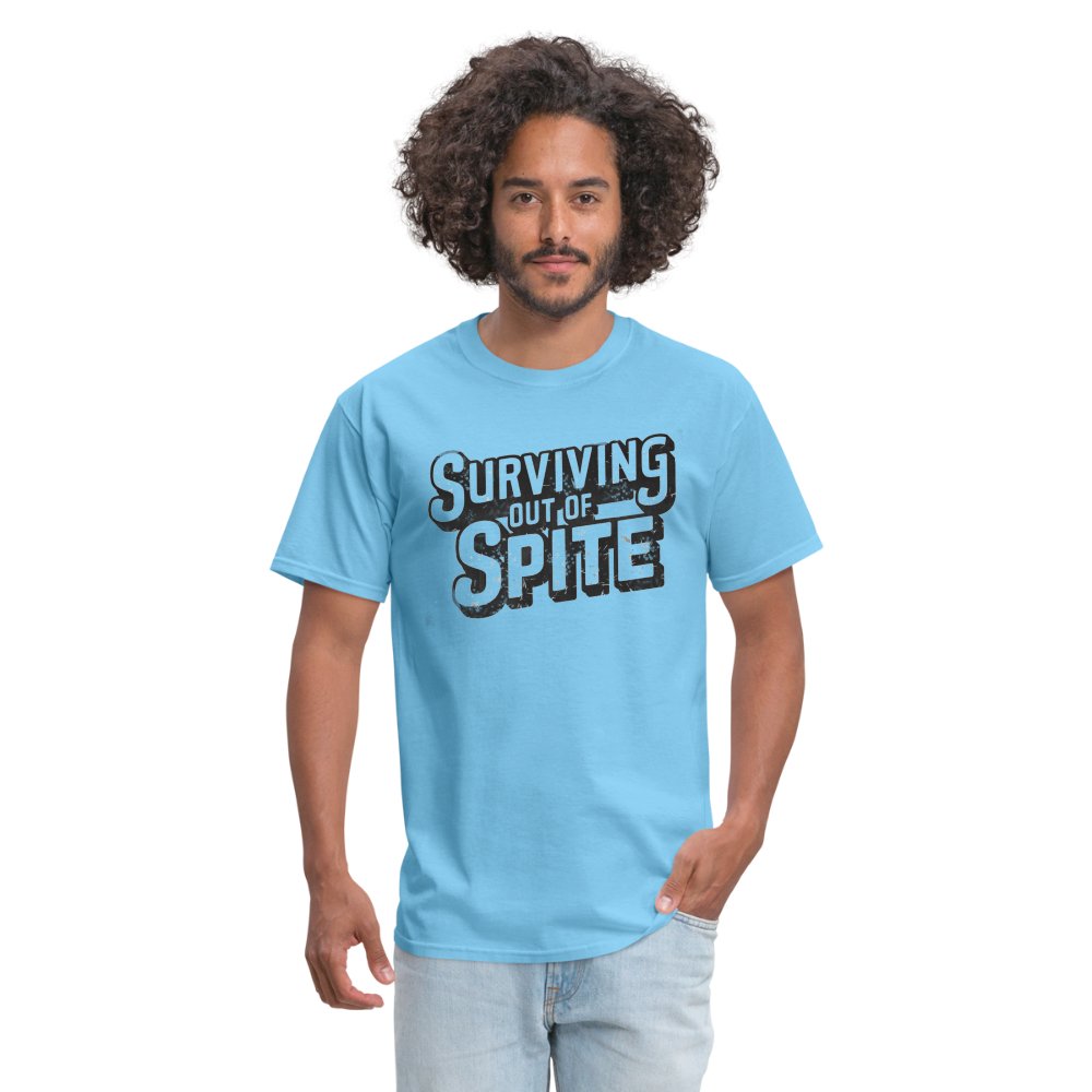 Surviving Out Of Spite T-Shirt - aquatic blue