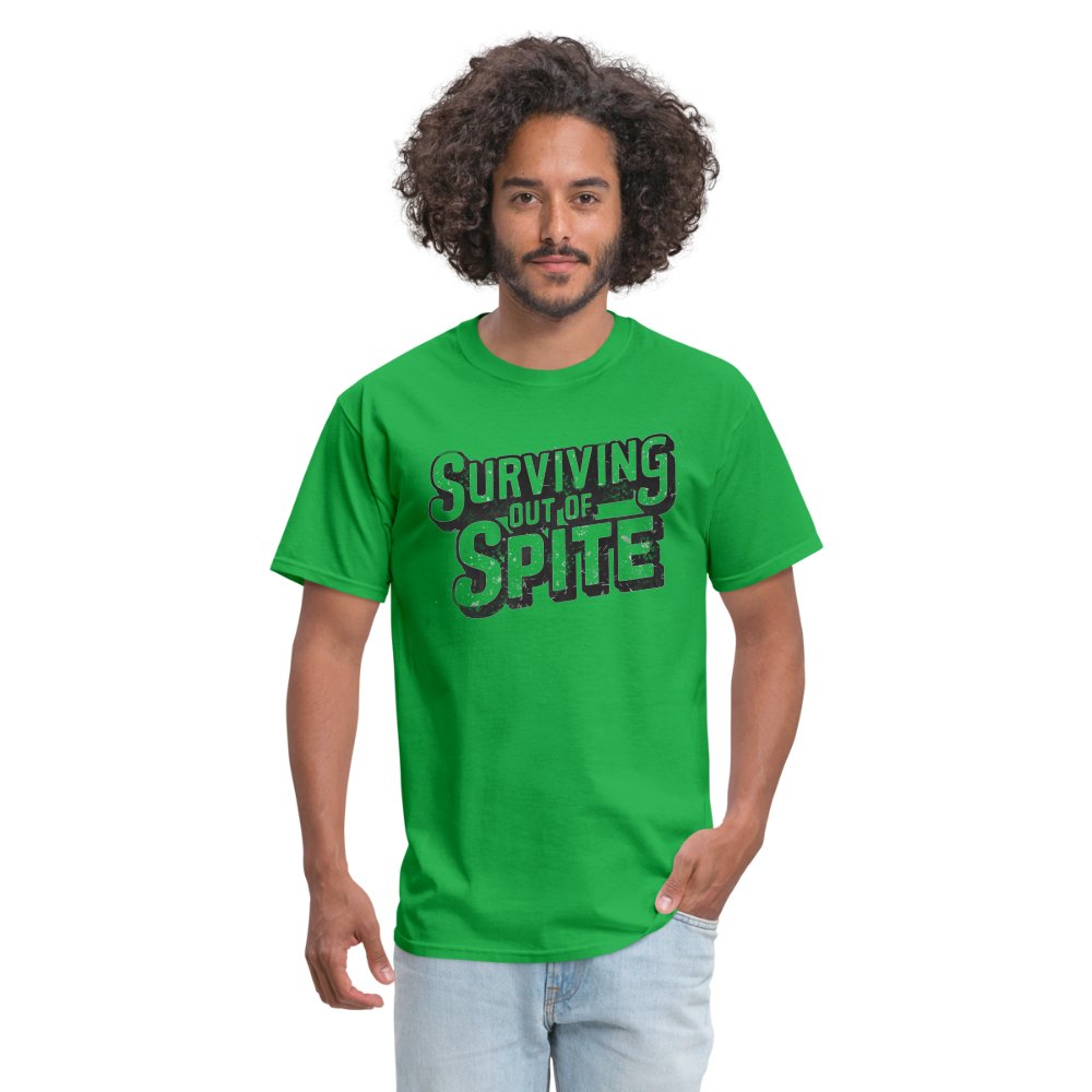 Surviving Out Of Spite T-Shirt - bright green