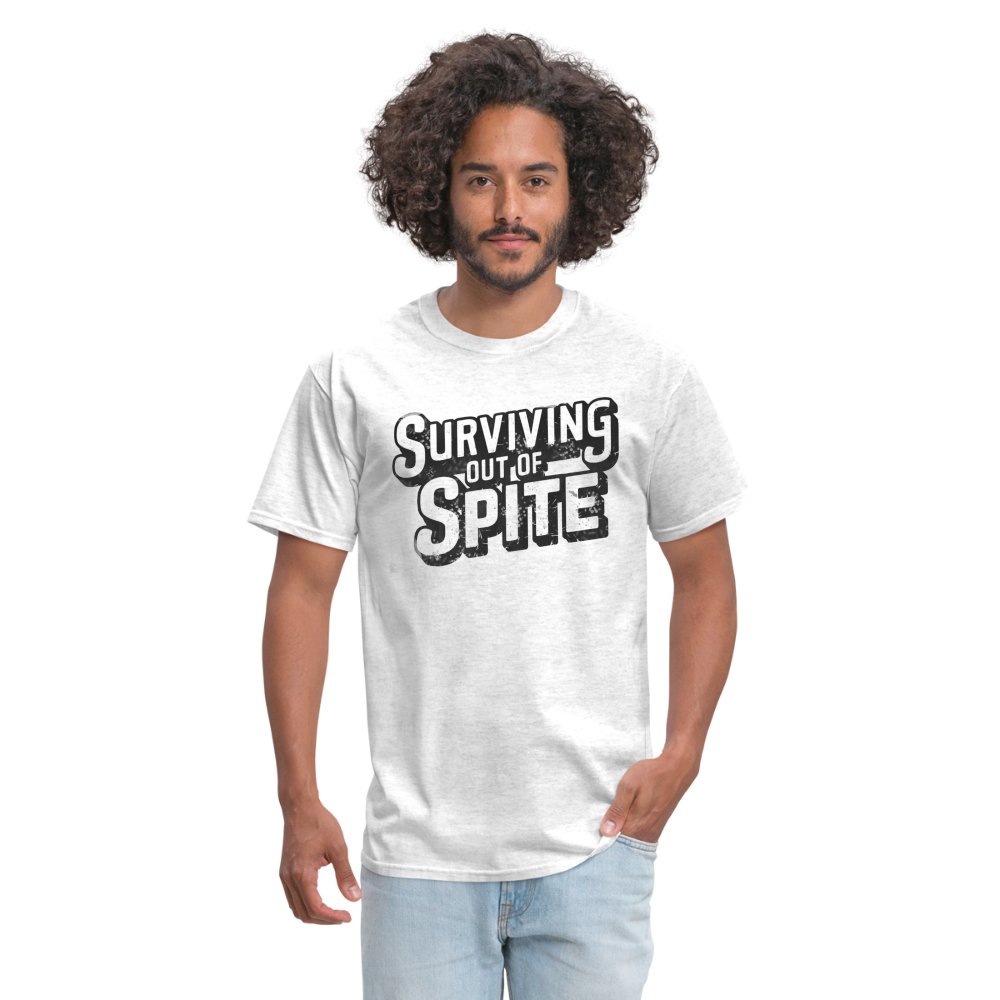 Surviving Out Of Spite T-Shirt - light heather gray