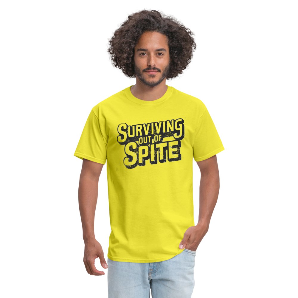 Surviving Out Of Spite T-Shirt - yellow