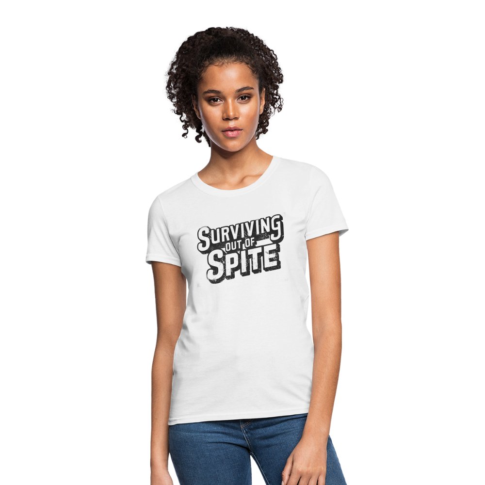 Surviving Out Of Spite Women's T-Shirt - white