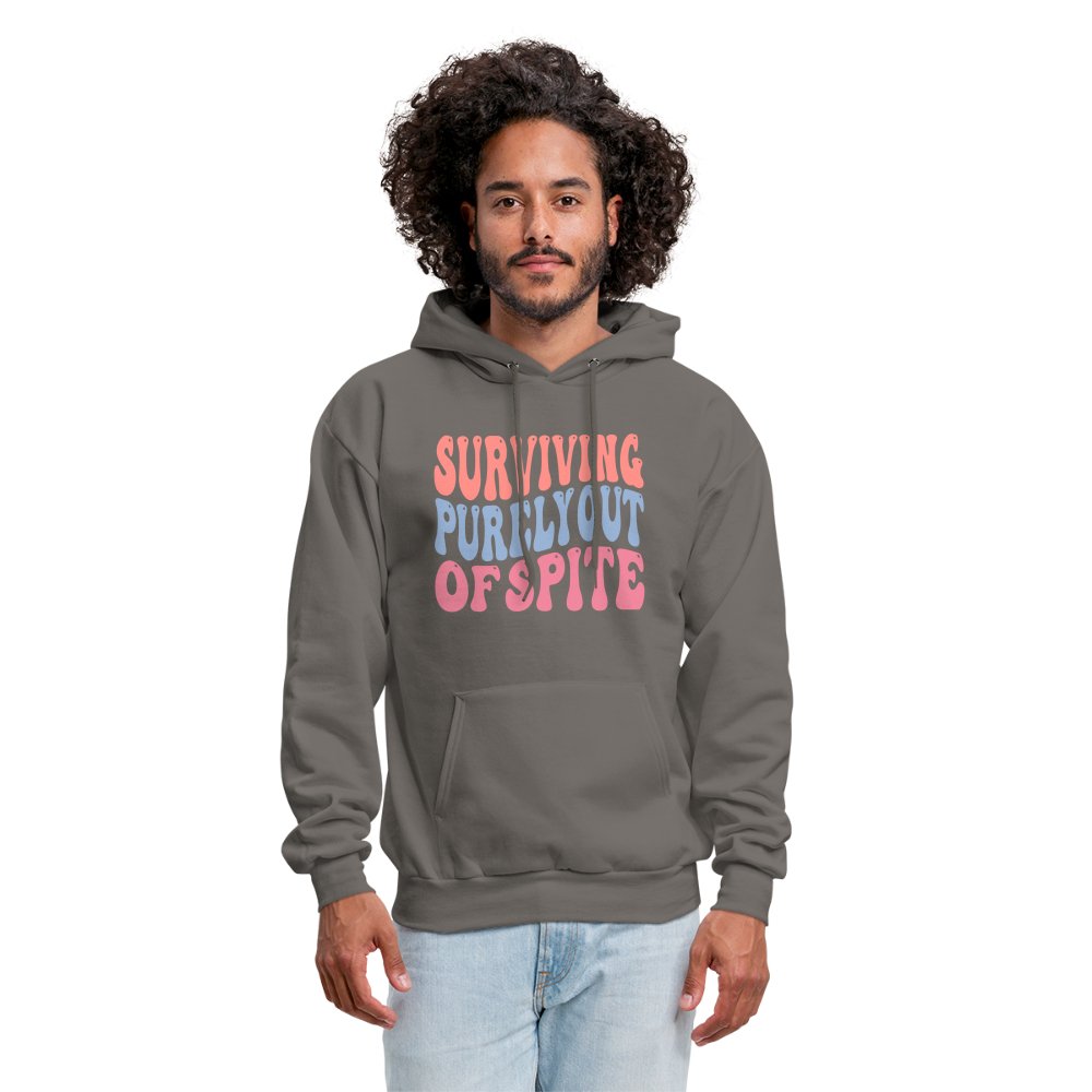 Surviving Purely Out Of Spite Hoodie - asphalt gray