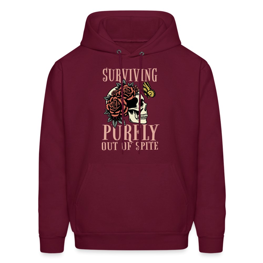 Surviving Purely Out Of Spite Hoodie - burgundy