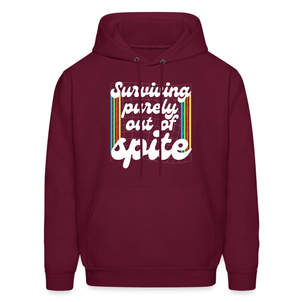 Surviving Purely Out Of Spite Hoodie - burgundy