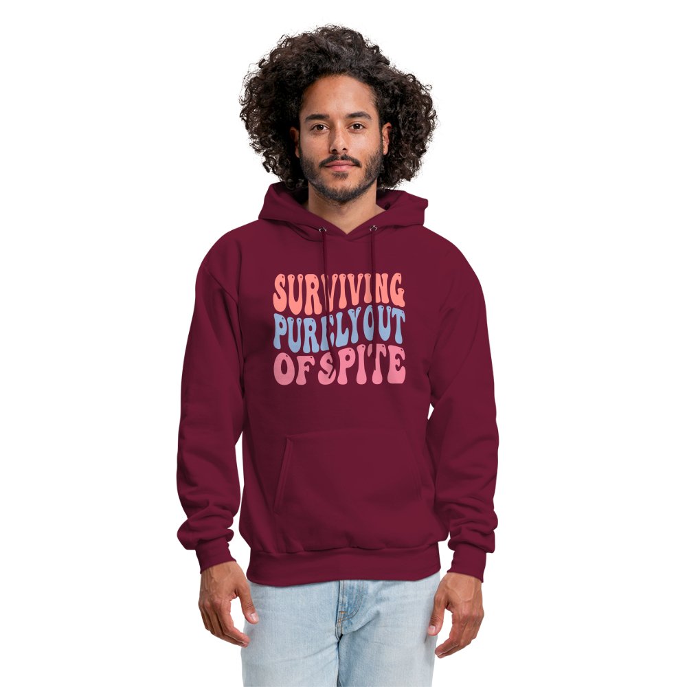 Surviving Purely Out Of Spite Hoodie - burgundy