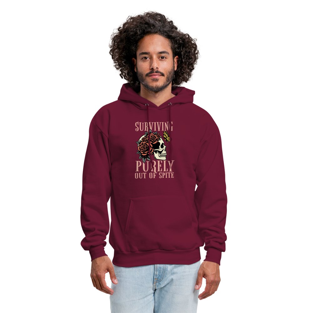 Surviving Purely Out Of Spite Hoodie - burgundy