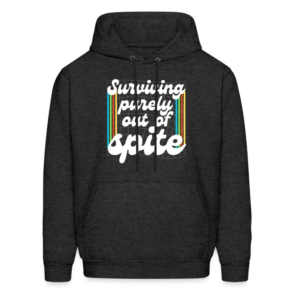 Surviving Purely Out Of Spite Hoodie - charcoal grey