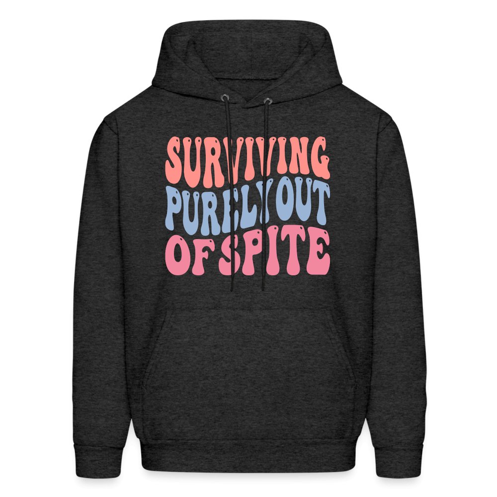 Surviving Purely Out Of Spite Hoodie - charcoal grey