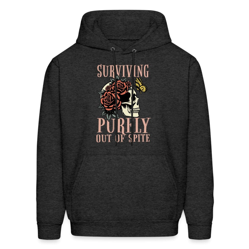 Surviving Purely Out Of Spite Hoodie - charcoal grey