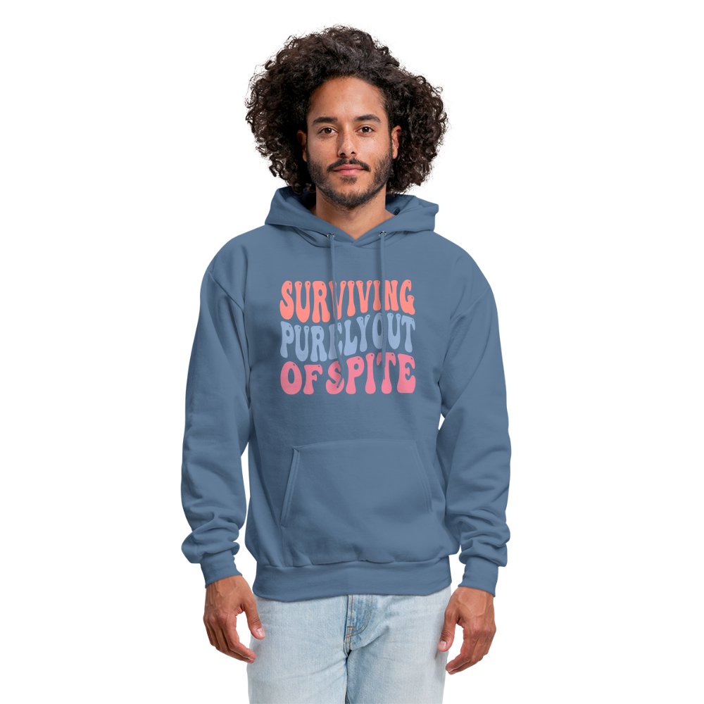 Surviving Purely Out Of Spite Hoodie - denim blue