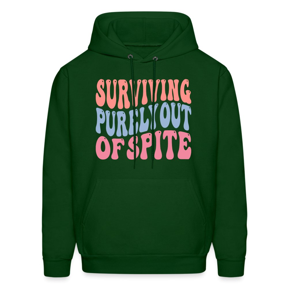 Surviving Purely Out Of Spite Hoodie - forest green