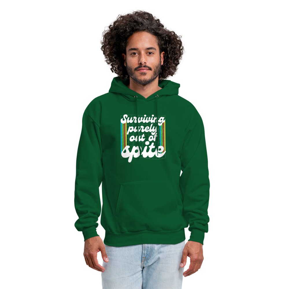 Surviving Purely Out Of Spite Hoodie - forest green