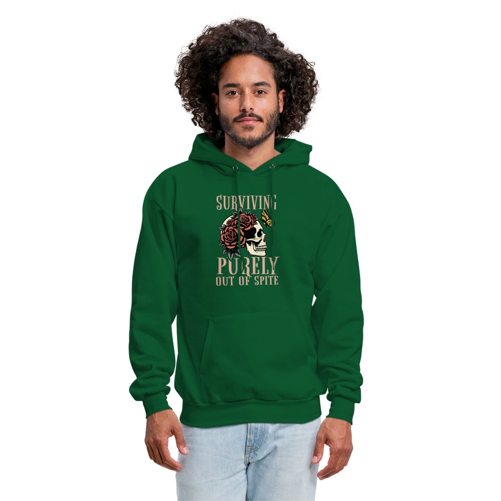 Surviving Purely Out Of Spite Hoodie - forest green