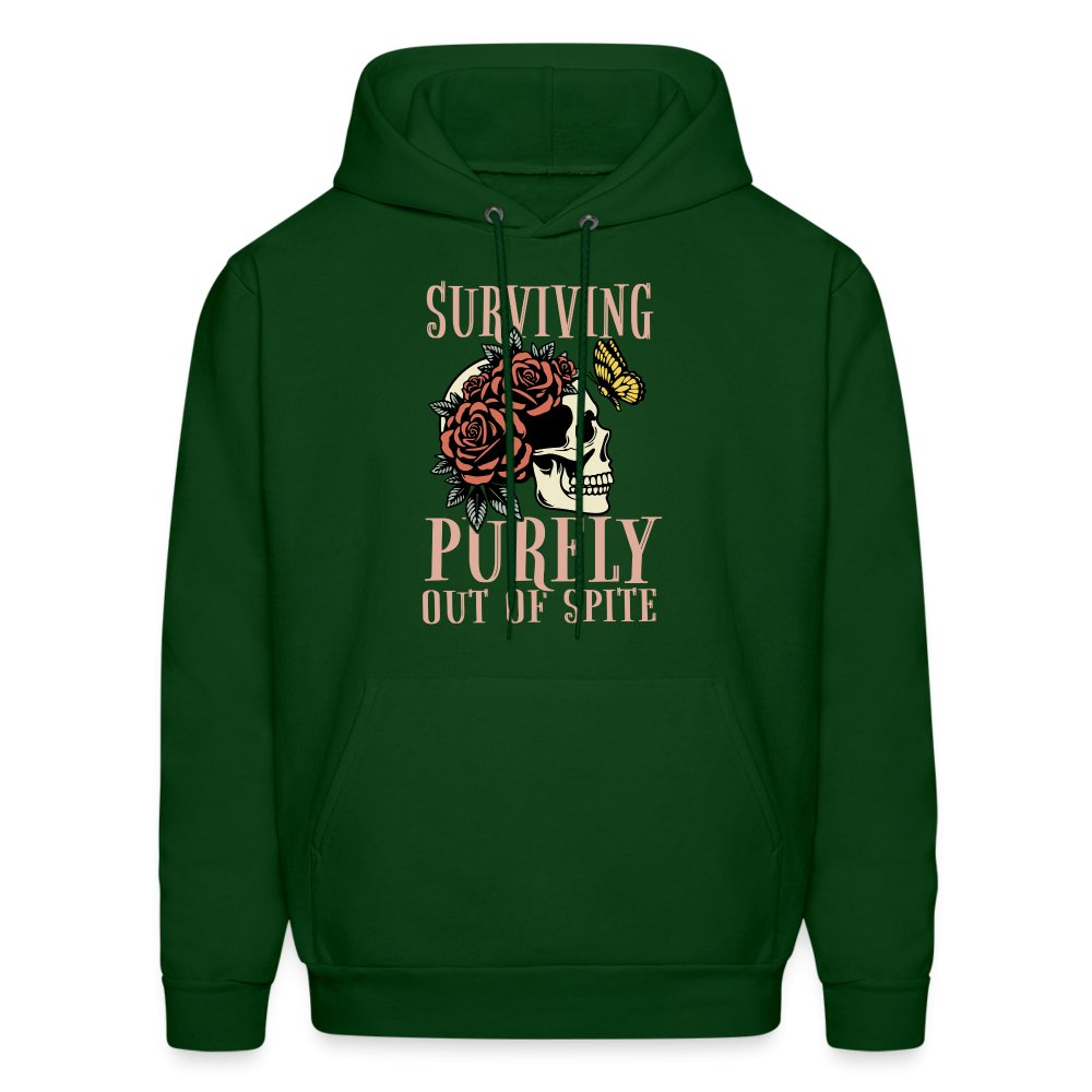 Surviving Purely Out Of Spite Hoodie - forest green