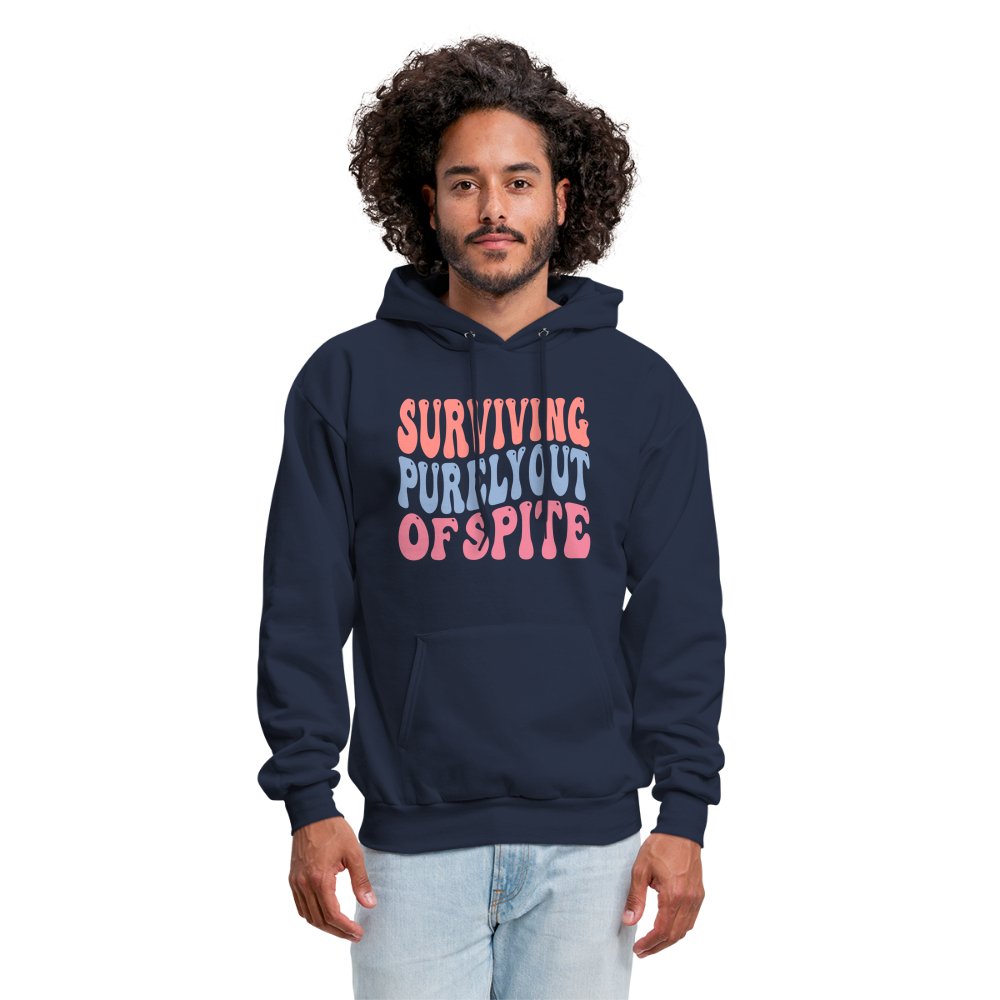 Surviving Purely Out Of Spite Hoodie - navy